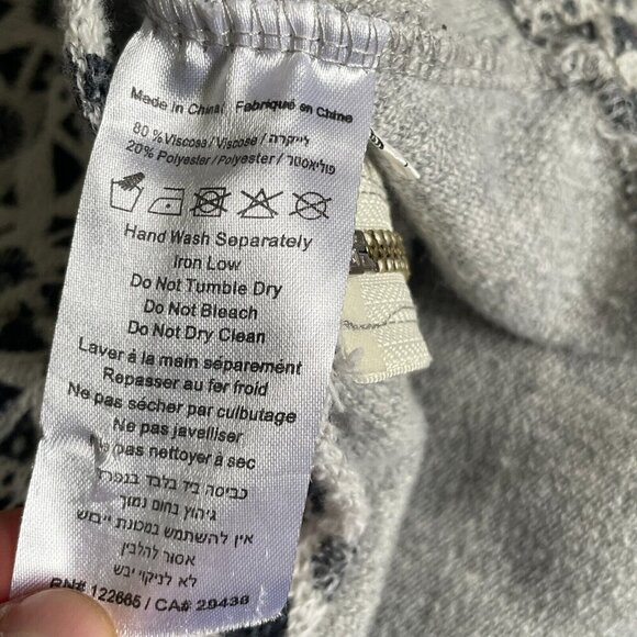 ANAMA Womens Zip Up Hoodie XS Multicolor Aztec Boho Hi Low Anthropologie Hippie - Picture 6 of 12